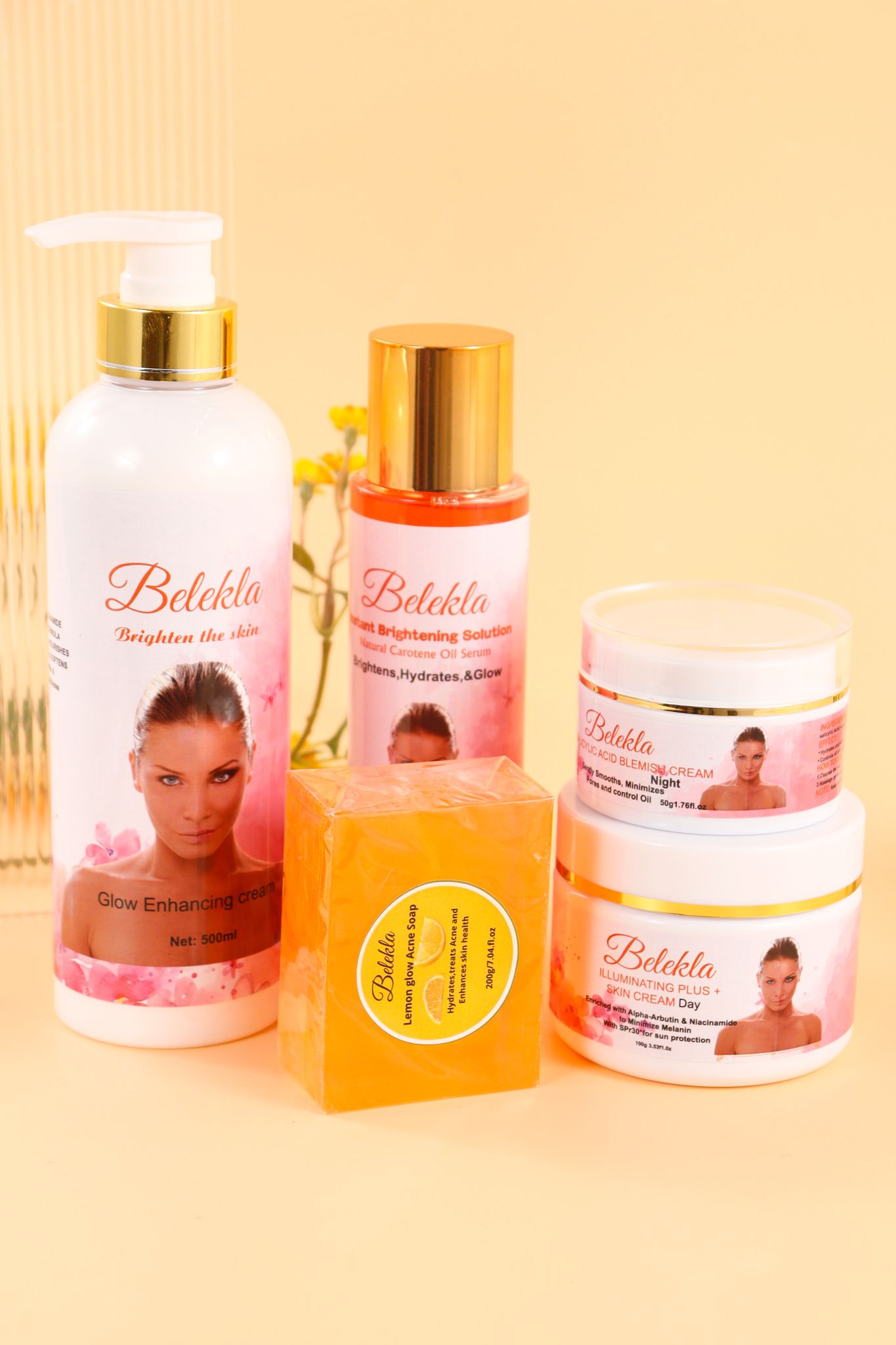 Belekla Radiant Skin Essentials – Lotion, Serum, Creams & Soap