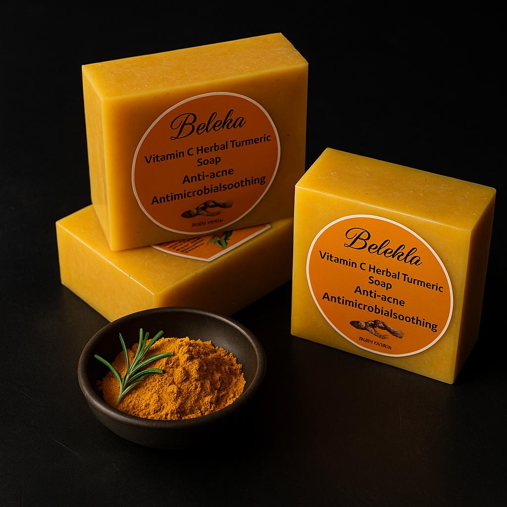 Belekla Turmeric & Vitamin C Soap – Herbal Cleansing Bar